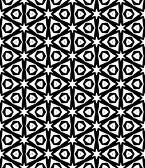 Black and white seamless abstract pattern. Background and backdrop. Grayscale ornamental design.