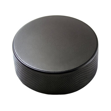 Hockey puck isolated on a transparent background.