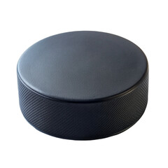 Hockey puck isolated on a transparent background.