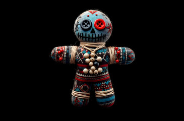 Voodoo Doll on isolated in black