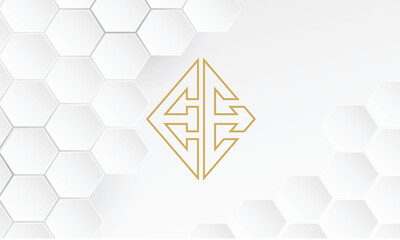 Alphabets E, EE Initials Letters  Logo Monogram