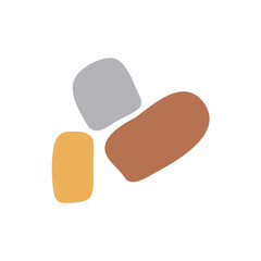 Abstract hand drawn organic shapes