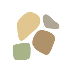 Abstract hand drawn organic shapes