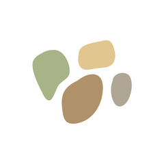 Abstract hand drawn organic shapes