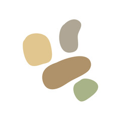 Abstract hand drawn organic shapes