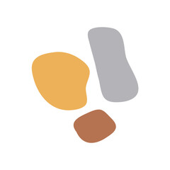 Abstract hand drawn organic shapes