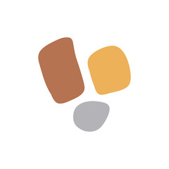 Abstract hand drawn organic shapes