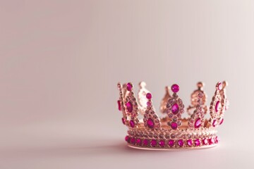 Elegant princess crown on white background, generative AI