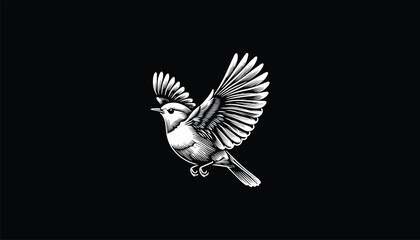 Robin bird design logo 