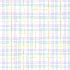 Gold Purple Green Plaid Hand Drawn Background Overlay