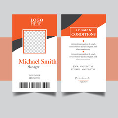 Creative id card design for your company employee.