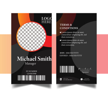 Modern and clean business id card template.