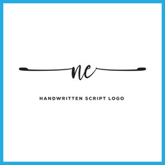 NE  initials Handwriting signature logo. NE  Hand drawn Calligraphy lettering Vector. NE letter real estate, beauty, photography letter logo design.