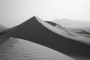 Sand dunes sculpted by the desert wind
