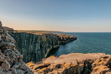 Ireland, Burren National Park. The cliffs of the Burren. LR24