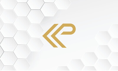 KP, PK, P, K, Abstract Letters Logo monogram - obrazy, fototapety, plakaty
