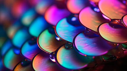 Close-up macro photography capturing the stunning iridescence of soap bubbles with vibrant reflections and colors.
 - obrazy, fototapety, plakaty