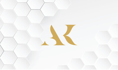 AK, KA, A, K, Abstract Letters Logo Monogram - obrazy, fototapety, plakaty