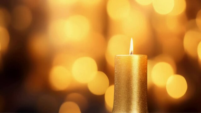 A simple image of a lit candle on a table, suitable for various projects.