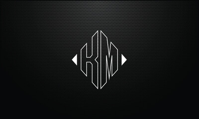 KM, MK, K, M, Abstract Letters Logo monogram