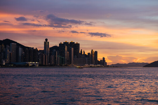 Harbor Lights at Dusk