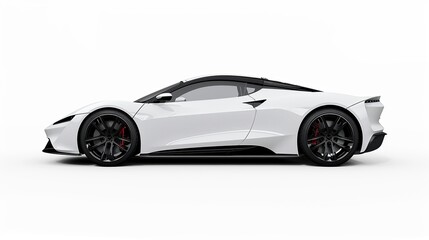 Sport Car Against a White Background. Sleek and Stylish Automotive Concept.