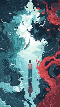 Describe the battle between altruism and selfishness in a society on the brink of collapse.