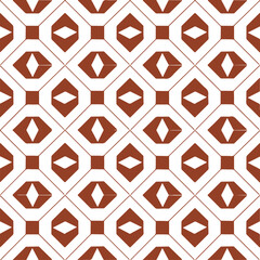 vector seamless pattern of squares, waves, lattice in Moroccan style, floral print