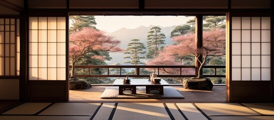 Japanese-style Room with Tatami Mats and Sliding Doors