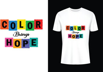 Color brings Hope typography design