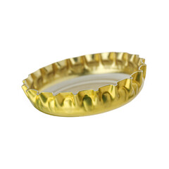 One beer bottle cap isolated on white
