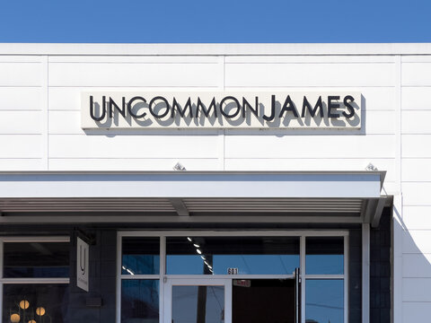 Nashville, TN, USA - March 10, 2024: Uncommon James is a jewelry, skincare, and clothing company owned by Kristin Cavallari. The store is located in The Gulch neighborhood of Nashville.