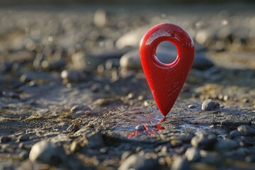 red pin point. map address location pointer symbol - Powered by Adobe