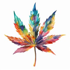 Fototapeta na wymiar Vector illustration of cannabis plant leaf.