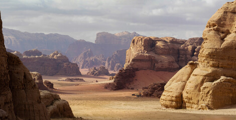 In the Wadi Rum desert