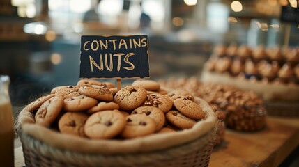 Bakeries with nuts ingredients may be allergenic to people.