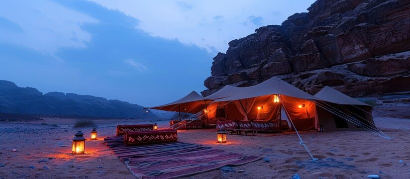 Bedouin tent in the desert