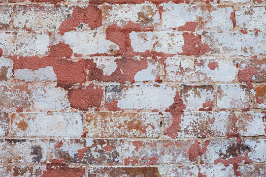 weather red brick wall