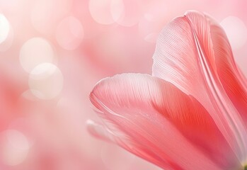 Soft Pink Tulip Petals Macro