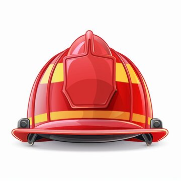 Vector illustration of firefighter hat helmet