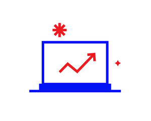 success illustration in line style design. Linear illustration.