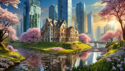 Foto op Plexiglas Verenigde Staten spring in the city