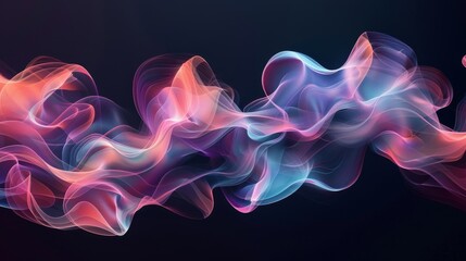 Abstract flowing design of multicolored shapes for dynamic backgrounds. Creative wave-like patterns in vibrant colors for artistic visuals.  - obrazy, fototapety, plakaty