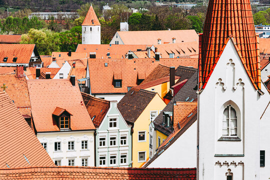 Aussicht auf die Stadt Kaufbeuren in Bayern