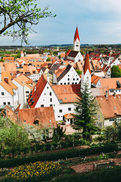 Aussicht auf die Stadt Kaufbeuren in Bayern