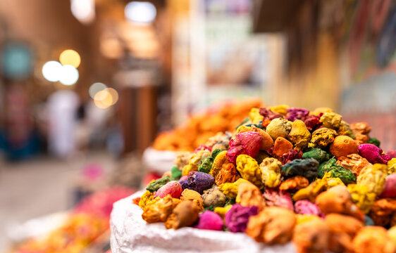 Colorful flowers at a typical African market
