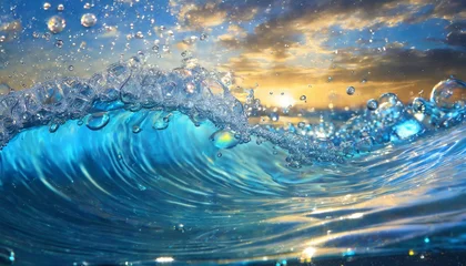 Foto op Plexiglas bela onda do mar de perto © coffeee