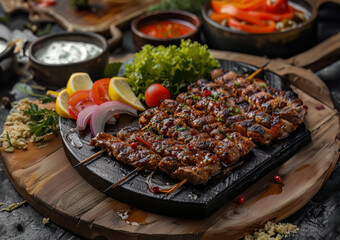 Worlds most beautiful turkish kebab dish on the table
