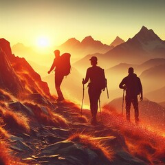 Outdoor Adventure Hiking Exploration
