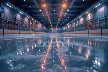 Hockey ice rink sport arena - obrazy, fototapety, plakaty